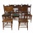 Early 1900's Oak Pressed Back Spindle Chairs - Set of 8 For Sale
