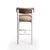 Contemporary Siena Bar Chair in Akalu Autumn Fabric and Taupe Lacquered Structure by Mambo Unlimited Ideas For Sale - Image 3 of 5