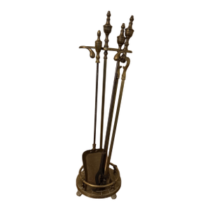 Brass Georgian Style Hearth Tool Set