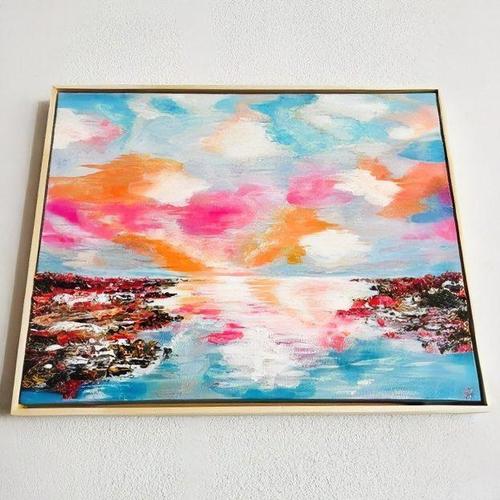 Paint Yvonne Beeris, Mister Pink Sky Pink Sunset, 2026, Acrylic For Sale - Image 7 of 9