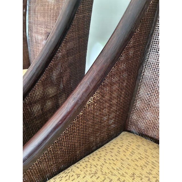 Late 20th Century Set of 6 Barbara Barry for McGuire Tobacco Cane Dining Chairs For Sale - Image 11 of 11