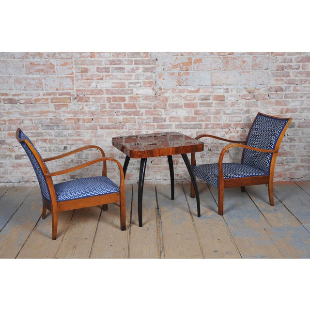 Art Deco Armchairs in Walnut, 1920s, Set of 2 For Sale - Image 11 of 15