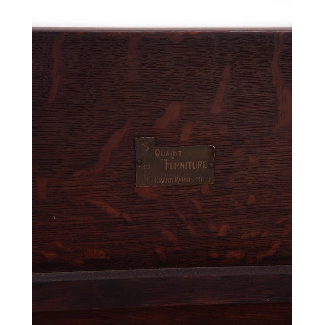 Stickley Brothers Sideboard Server Copper Hardware Mission Oak Art & Crafts Craftsman For Sale - Image 13 of 17