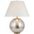 Modern AERIN by Visual Comfort Signature Morton Large Table Lamp in Burnished Silver Leaf with Linen Shade For Sale - Image 3 of 3