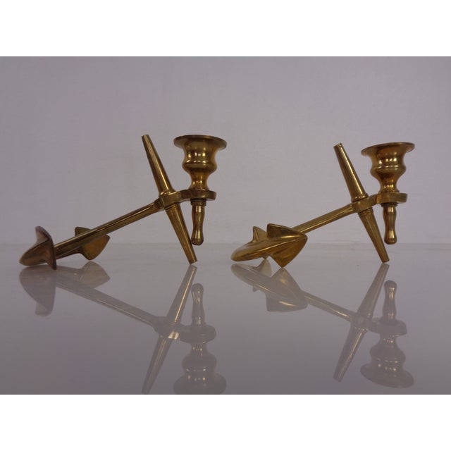 Maritime Anchor Candlesticks in Brass, Germany, 1960s, Set of 2 For Sale - Image 6 of 18