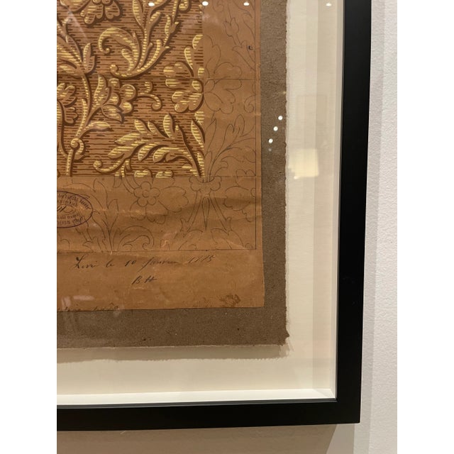 French Antique French Wall Covering Strike-Off For Sale - Image 3 of 12