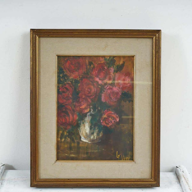 Gabriella Bertacchini, Roses, 1970s, Oil on Canvas, Framed For Sale - Image 6 of 6