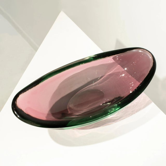 Glass Hand-Crafted Pink Murano Center Piece, 1970 For Sale - Image 7 of 9