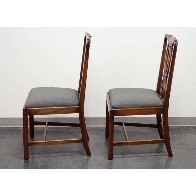 Bevan Funnell Reprodux Mahogany Georgian Straight Leg Dining Side Chairs - Pair | Chairish