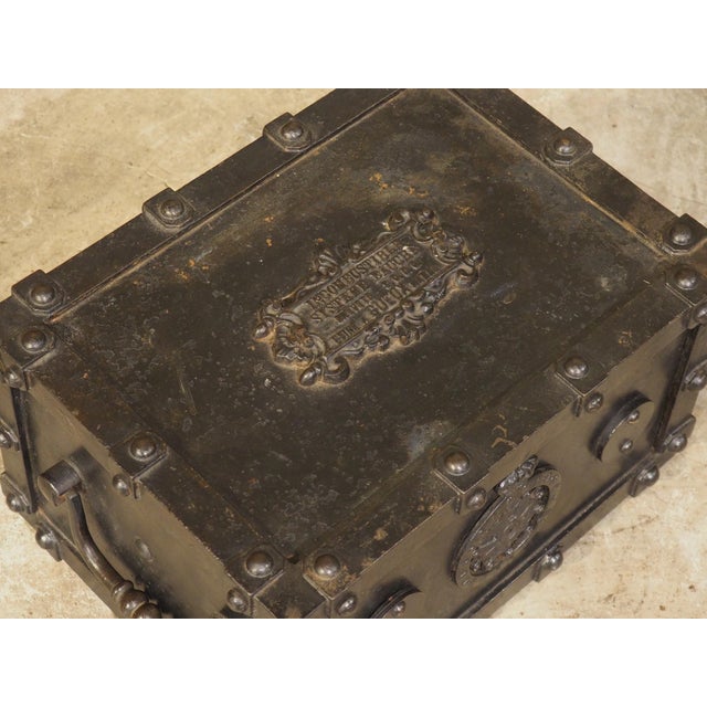 Heavy Antique Bauche Cast Iron Safe From Northeastern France, Circa 1870 For Sale - Image 16 of 16