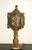 Turkish Vintage Moroccan Middle Eastern Turkish Jeweled Brass Table Lamp Marble Base For Sale - Image 3 of 16