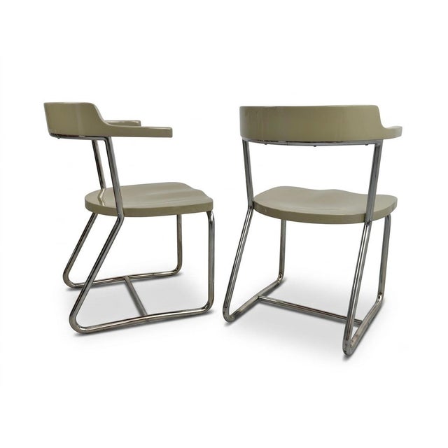 Bauhaus Chrome Armchairs from Robert Slezák, 1930s, Set of 2 For Sale - Image 4 of 14