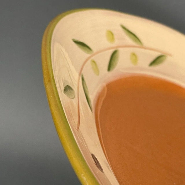 Vintage Hand Painted Tabularasa Rustic Dinner Plate Serving Platter, Italy For Sale - Image 10 of 13