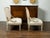 Early 20th Century Pair of French 1900s Louis XVI Style Walnut Settees with Scrolling Arm Supports For Sale - Image 5 of 8