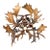 Vintage Monumental Antler and Metal Wall Sconce For Sale