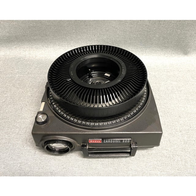 A classic Kodak carousel 600 projector with the 140-slide tray, bright illumination, precise focus, and adjustable tilt...