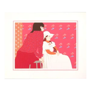 1970s Original Signed Phyllis Sloane "Rose Room" Silkscreen Print