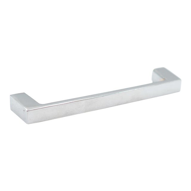 Modern 4.375 In. Chrome Brass Drawer Cabinet Pull For Sale