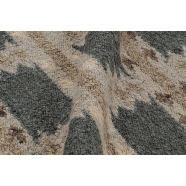 Taupe Contemporary Scandinavian Blue Taupe Wool Rug by Rug & Kilim, India For Sale - Image 8 of 11