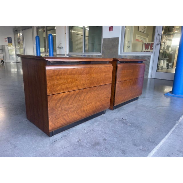 Vintage Lane Altavista Two Drawer Nightstands, Mid Century Modern, a Pair For Sale - Image 14 of 16