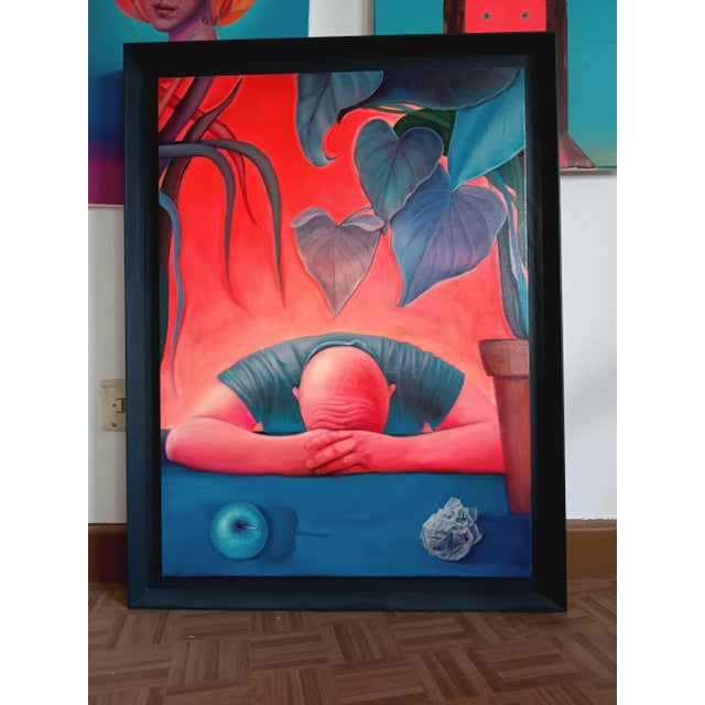 "After-dinner" is a figurative artwork by Moldovan-spanish artist Natasha Lelenco, created in acrylic on canvas. The work,...