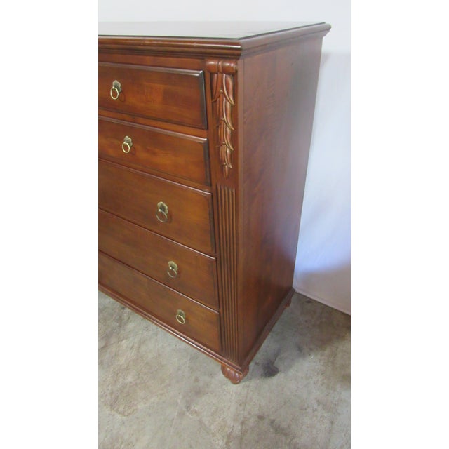 1980s 1980s Ethan Allen British Classics Chest Dresser Designer Cherry For Sale - Image 5 of 14