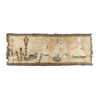 Distressed Velvet Tapestry Venice Italy Canals For Sale