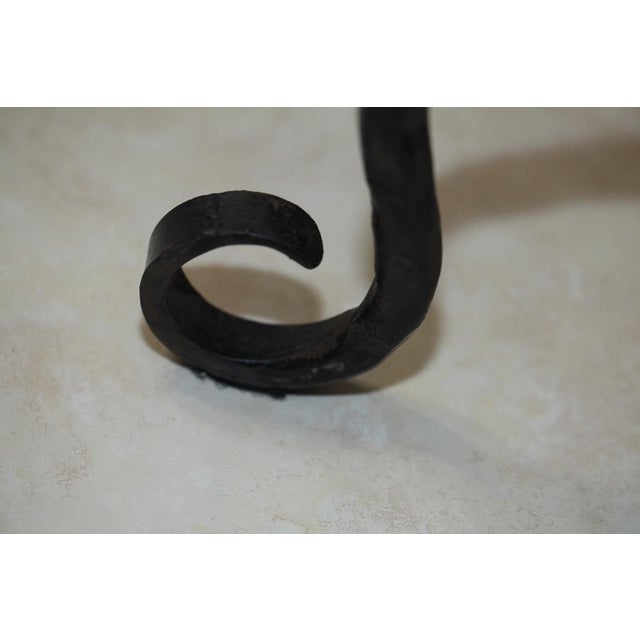 Vintage Hand-Wrought Iron Sculptural Candelabra, Pair For Sale - Image 11 of 18