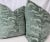 Transitional Tiger Chenille in Sage Green 22" Pillows-a Pair For Sale - Image 3 of 3