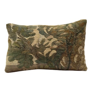 7th Century Brussels Verdure Tapestry Fragment Pillow For Sale