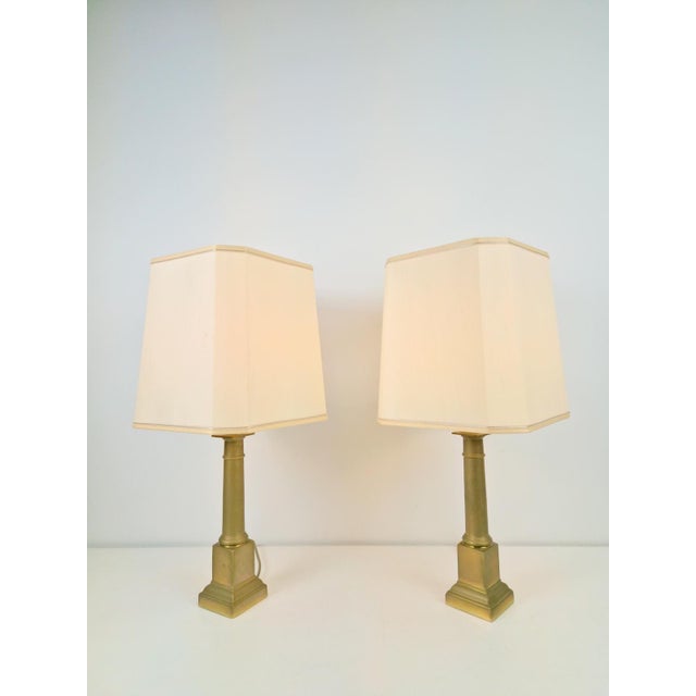 Neoclassical Empire Brass Table Lamp, France, 1960, Set of 2 For Sale - Image 17 of 17