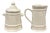 Pfaltzgraff Heritage White Ironstone Lidded Sugar and Creamer Set For Sale