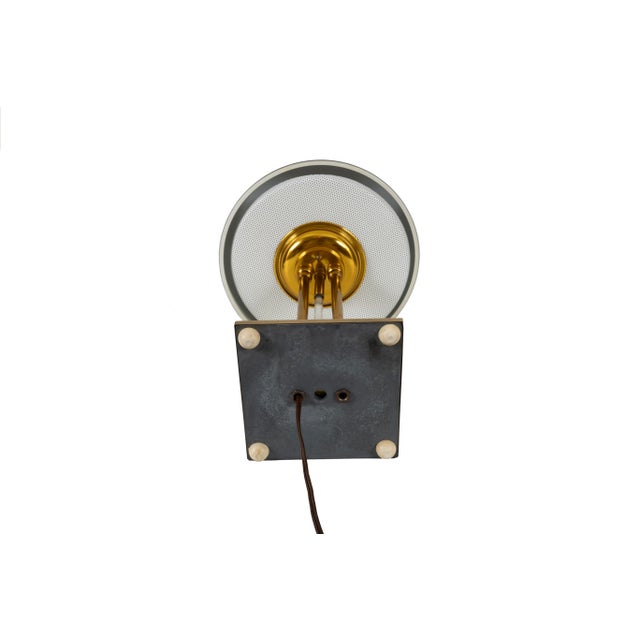 Metal Mid Century Modern Desk Lamp With Lucite Pull Chain For Sale - Image 7 of 8
