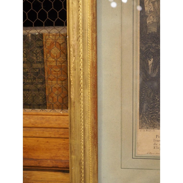 French Late 18th Century French Lithograph in Giltwood Frame, After Charles Le Brun For Sale - Image 3 of 18