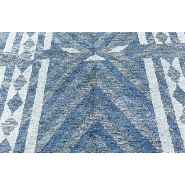 Modern Swedish Pile Knotted Wool Rug by Doris Leslie Blau Size: 13'7" × 14'4" (414 × 436 cm) Inspired by the enduring...