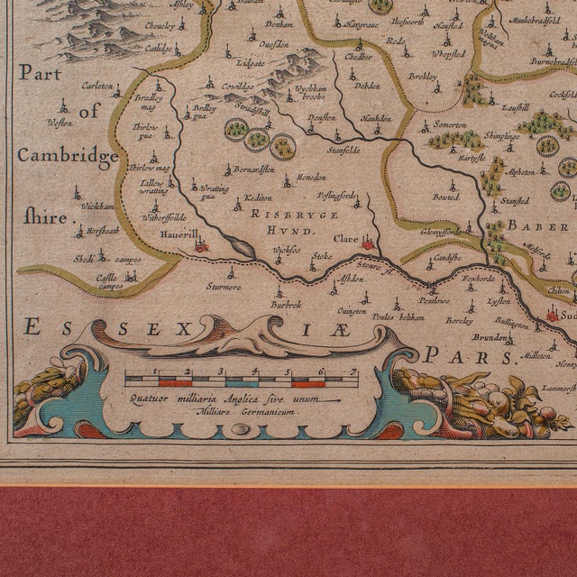 Antique Suffolk County Map, Dutch, Atlas Novus, Joan Blaeu, Cartography, c.1645 For Sale - Image 10 of 12