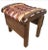2000 - 2009 Contemporary Walnut and Woven Mixed Woods Bench Stool For Sale - Image 5 of 6