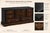 1960s Monumental Mediterranean Revival Solid Pine Dresser in Onyx Black & Coffee Mahogany For Sale - Image 4 of 7