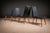 Black Set of 4 Chairs in Caviuna Wood & Black Leather, Giuseppe Scapinelli, 1950s For Sale - Image 8 of 14