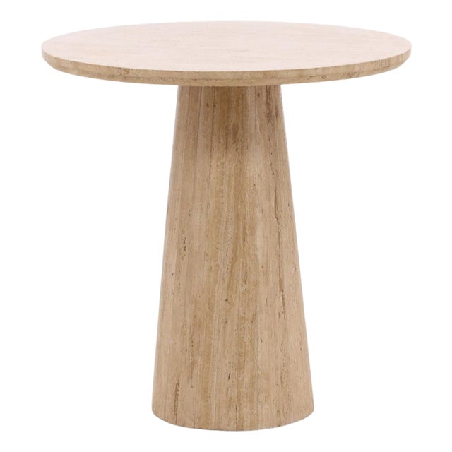 Sand Travertine Stone Bistro Table For Sale