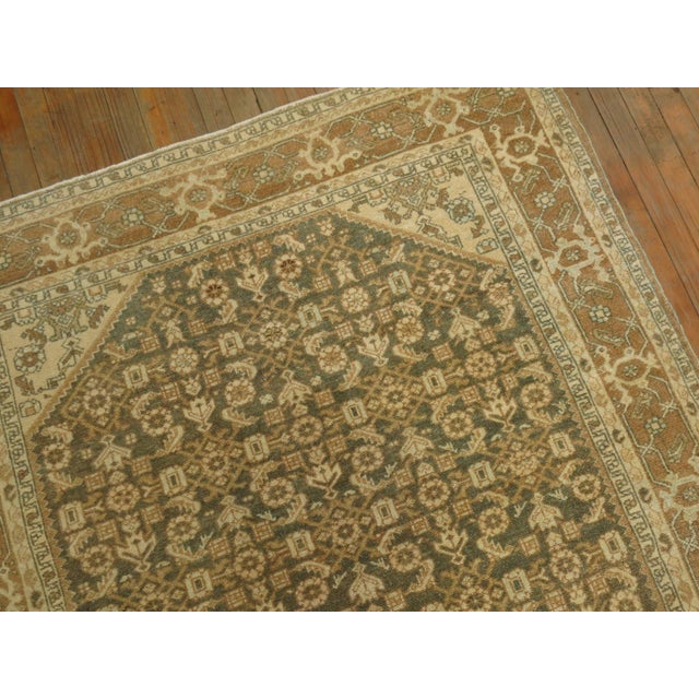 An Antique Persian Malayer Rug with an all over herati motif in shades of brown. circa 1920 Details rug no. j1627 size 4'...