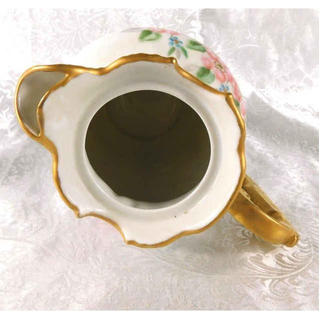 Ceramic 1940s Unmarked Signed Hand Painted Chocolate Pot Teapot For Sale - Image 7 of 13