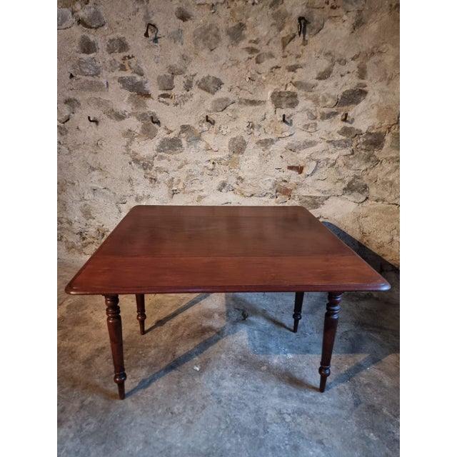 Antique English Mahogany Drop-Leaf Table For Sale - Image 11 of 18