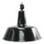 1950s Vintage Industrial Factory Black Enamel Pendant Light by Philips For Sale - Image 5 of 5