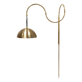 Art Deco Style Brass Wall Lamp, 1980s For Sale