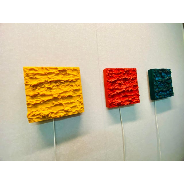 Space Age Fiberglass Wall Lamps by Uwe Mersch, 1970s, Set of 3, in Good conditions. Designed 1970 to 1979 I have official...