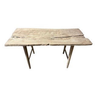 Andrianna Shamaris St. Barts Teak Wood Console Table For Sale