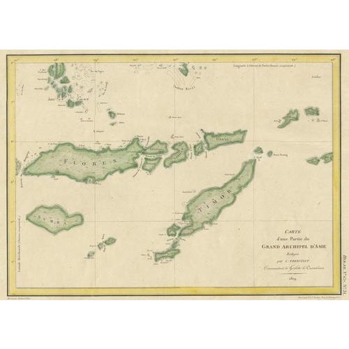 Antique Map of Flores, Timor and the Sunda Islands, France, 1790s For Sale - Image 3 of 12
