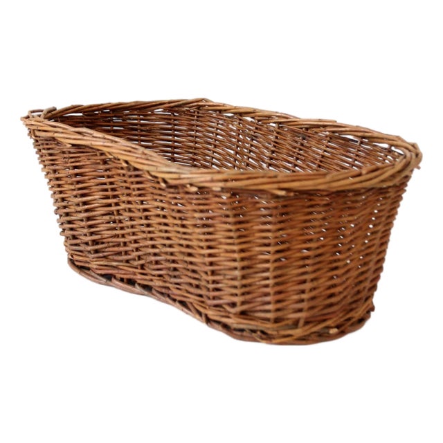 Vintage Wicker Basket For Sale