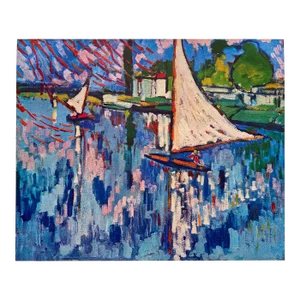 Maurice De Vlaminck Vintage 1949 First Edition Fauvism Fine Art Lithograph Print " Les Barques " 1905